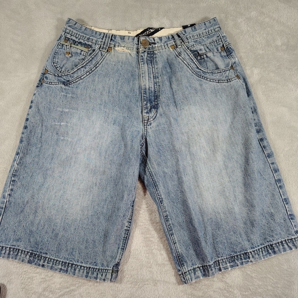 Raider Jean Co Distressed‎ Shorts Men 36x13 Denim Hip-Hop Old School Skater Y2k